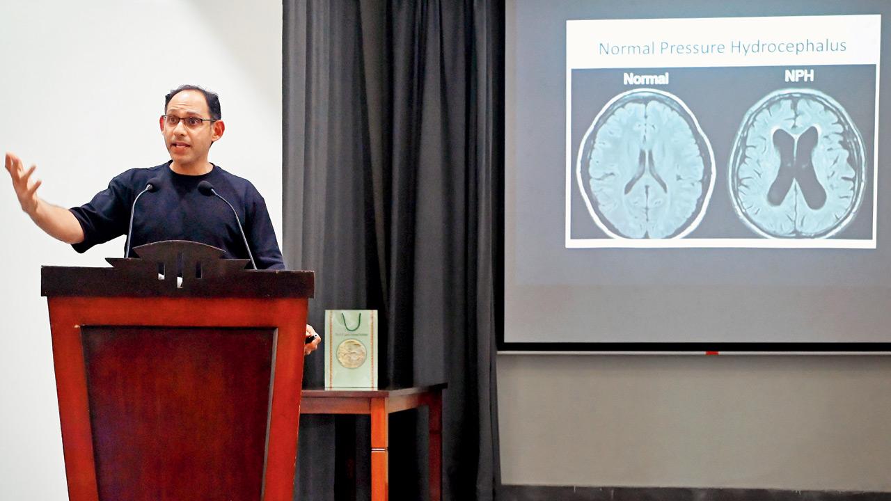 Dr Mazda Turel during the presentation