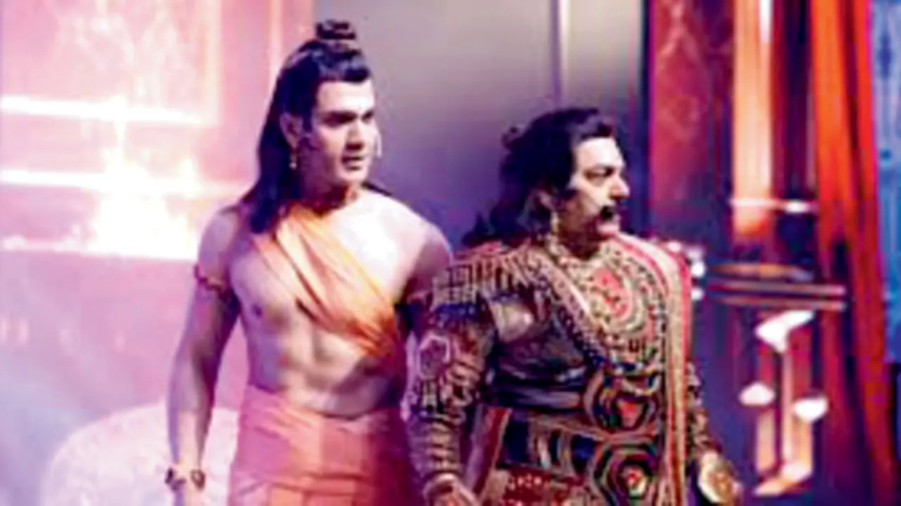 Ashutosh Rana's Humare Ram set for grand London premiere (L-R) Rahull R Bhuchar as Lord Rama, and Ashutosh Rana as Ravana in ‘Humare Ram’. Pic/Instagram