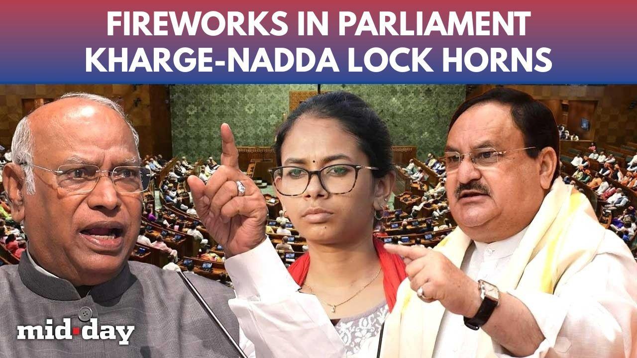 Kharge-Nadda showdown in Rajya Sabha over Aishe Ghosh arrest warrant | Watch