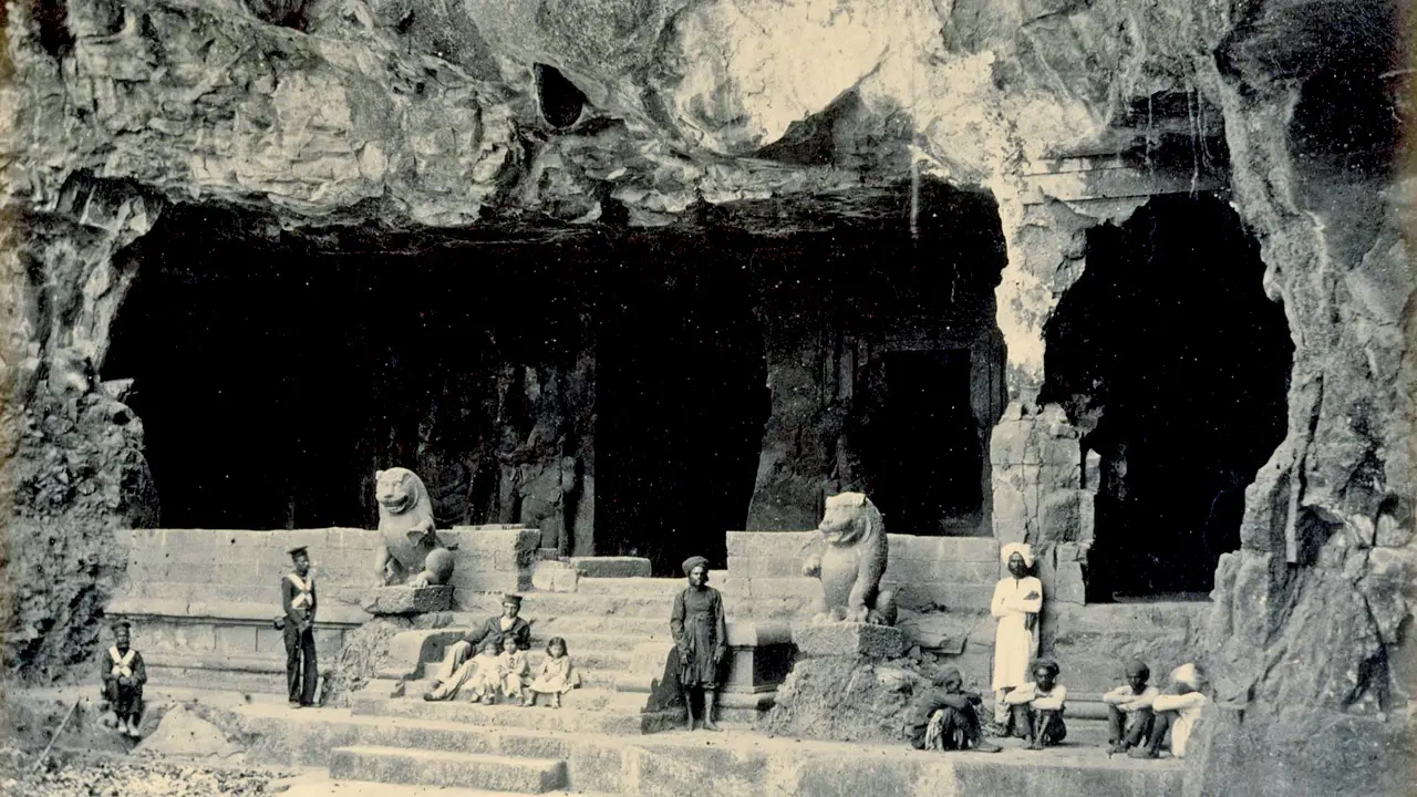 New exhibition in Mumbai showcases old photographs from the Indian subcontinent Caves of Elephanta – 5. The Northern Aisle, William Johnson and William Henderson, 1855-62