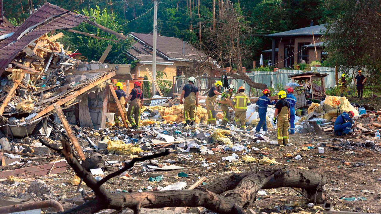 Russia-Ukraine war: 14 dead in latest attacks as drone strike hits Sumy Ukrainian forces attacked tourist resorts in the partly Russian-occupied Zaporizhzhia region, injuring more than 100. PICS/PTI