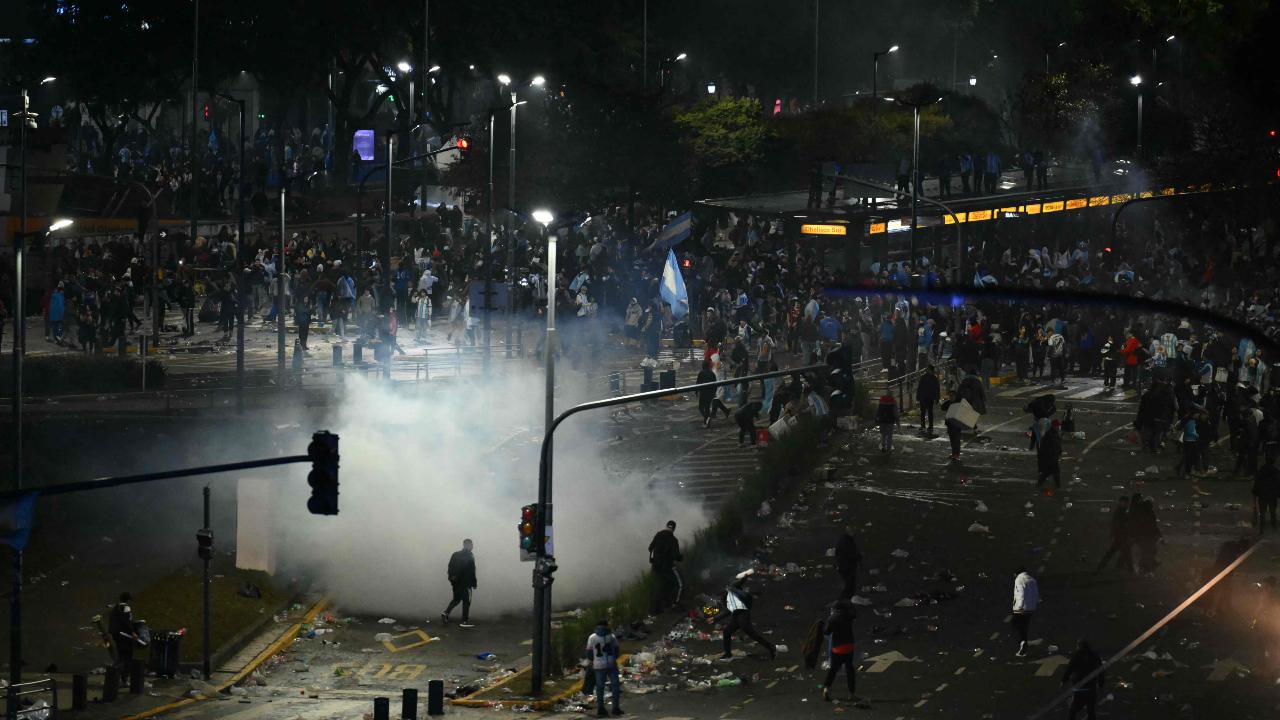 Cops responded with tear gas and a water cannon to disperse irate crowds nearby, the outlet added. &lsquo;At least&rsquo; 15 people have been detained by police, Infobae said, with several hurt in the riot. The condition of the injured remains unknown.