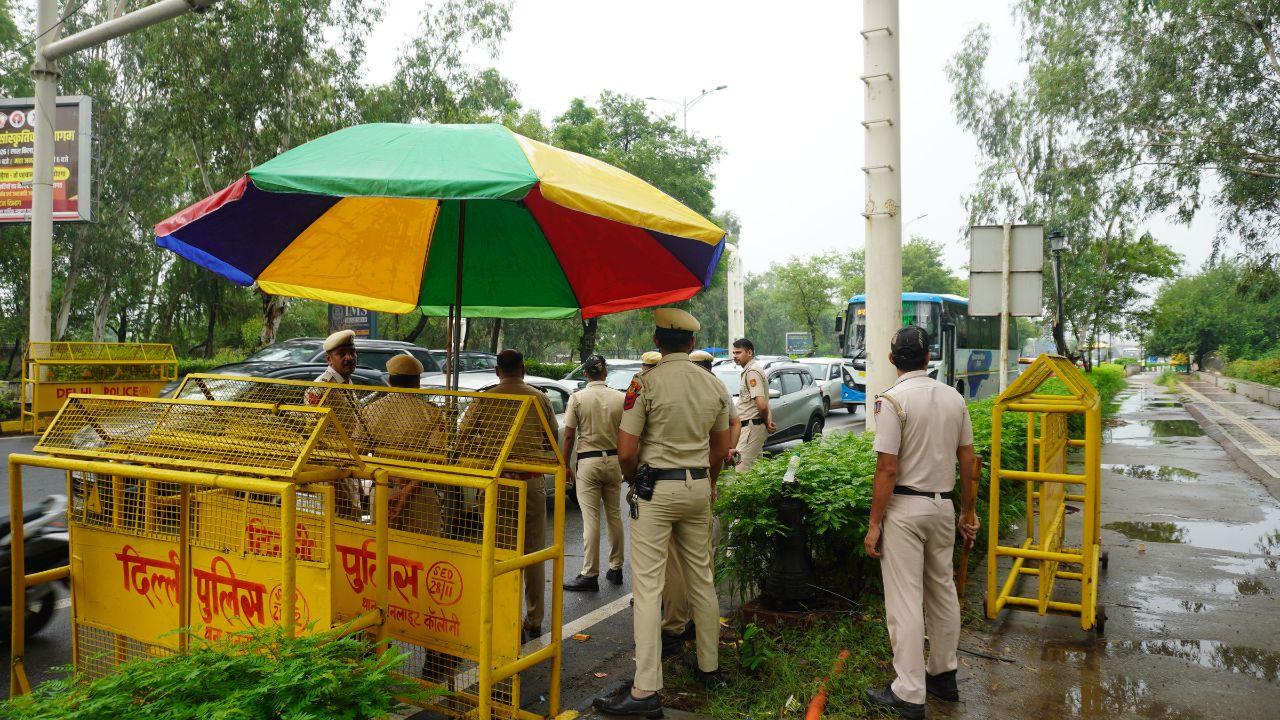 Police and Rapid Action Force (RAF) personnel remained deployed in large numbers at the protest site to prevent any further escalation