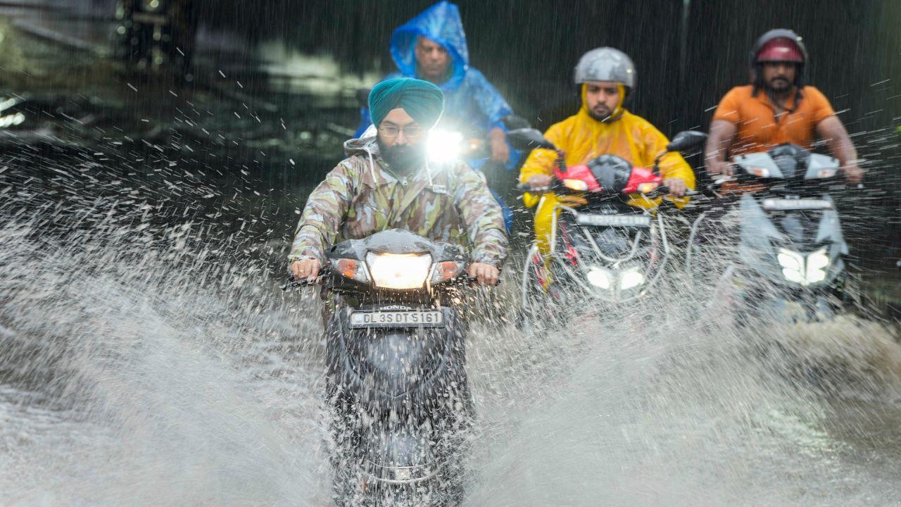The Delhi Traffic Police said traffic movement on NH-24 near Ghazipur was severely impacted due to waterlogging caused by continuous rainfall since Wednesday. The Delhi Traffic Police said traffic movement on NH-24 near Ghazipur was severely impacted due to waterlogging caused by continuous rainfall since Wednesday.