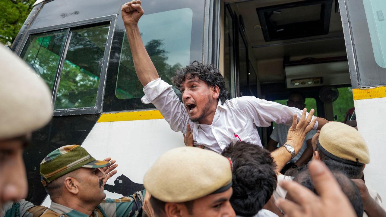 The agitation at Jantar Mantar has continued for more than a month, with protesters demanding the resignation of the Union Education Minister over allegations surrounding the NEET paper leak The agitation at Jantar Mantar has continued for more than a month, with protesters demanding the resignation of the Union Education Minister over allegations surrounding the NEET paper leak