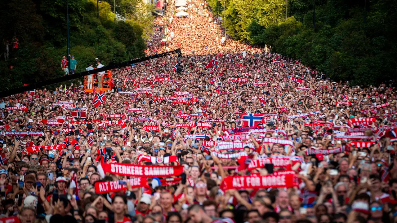 FIFA World Cup 2026: Over 100,000 Norway fans welcome their World Cup stars Norway fans welcome their World Cup stars (Pic: AFP)