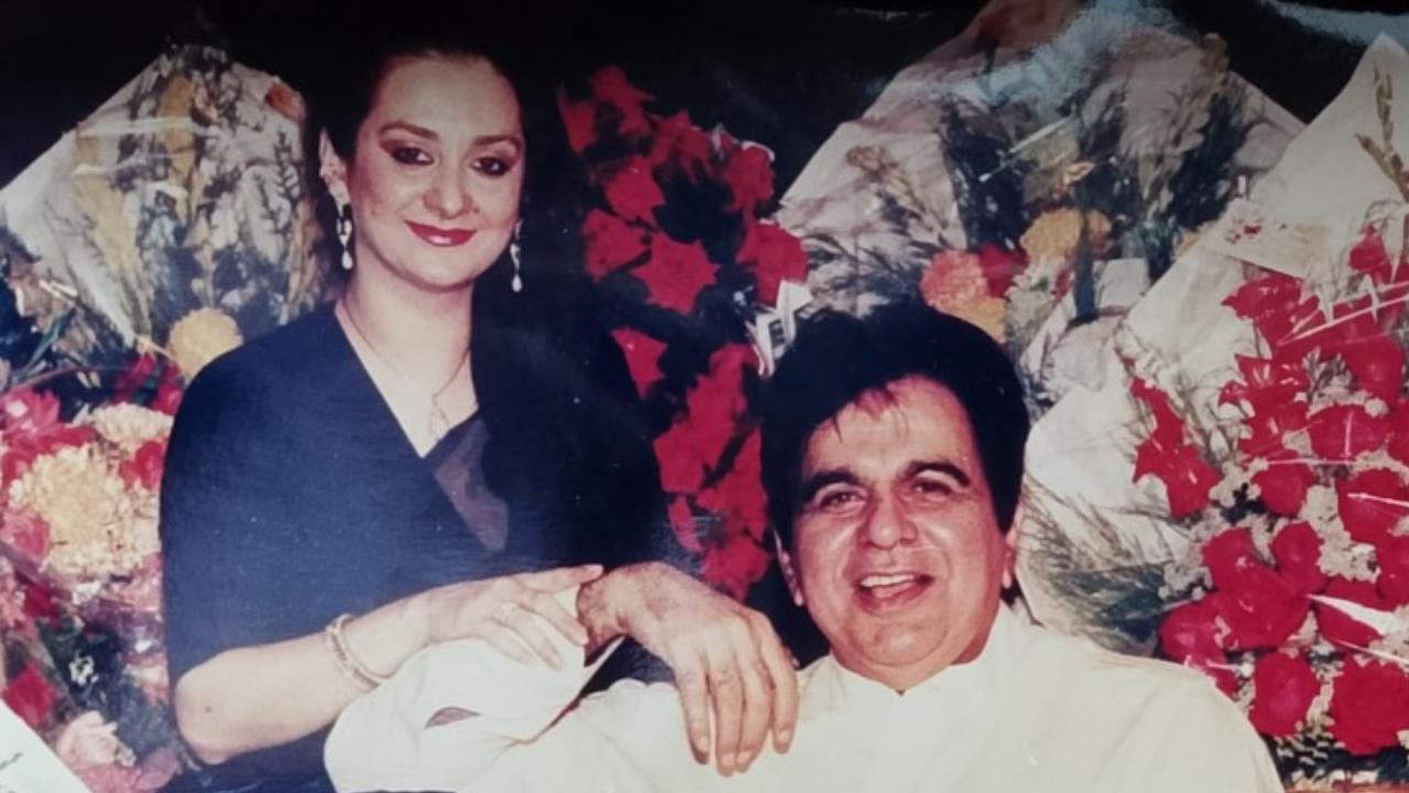 Saira Banu and Dilip Kumar. Pic via Instagram