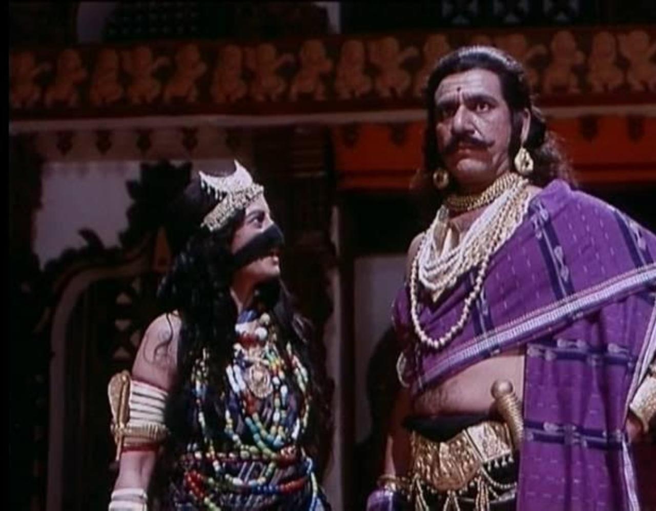 Om Puri portrayed the demon king Ravana in the Ramayana episode of Bharat Ek Khoj. He appeared in the eighth episode of the acclaimed series, directed by Shyam Benegal and aired on Doordarshan.