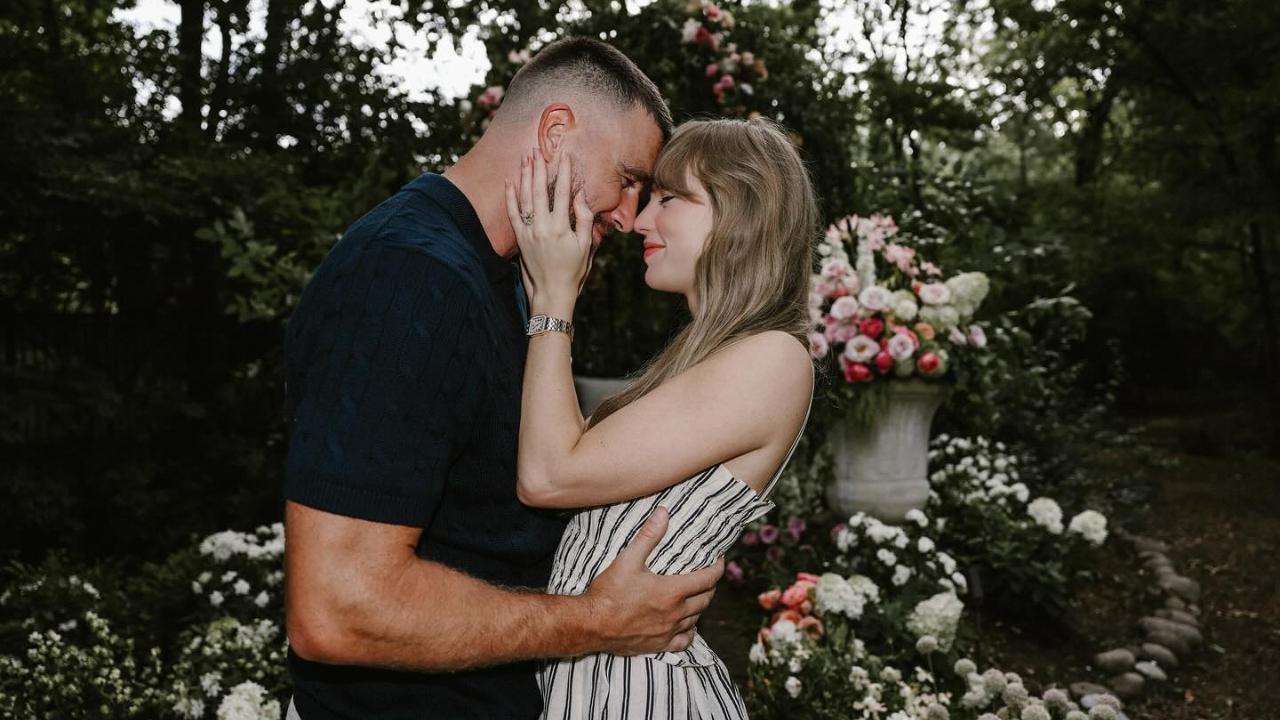 Taylor Swift and Travis Kelce finally married, Adam Sandler officiates wedding Travis Kelce and Taylor Swift. Pic via Instagram