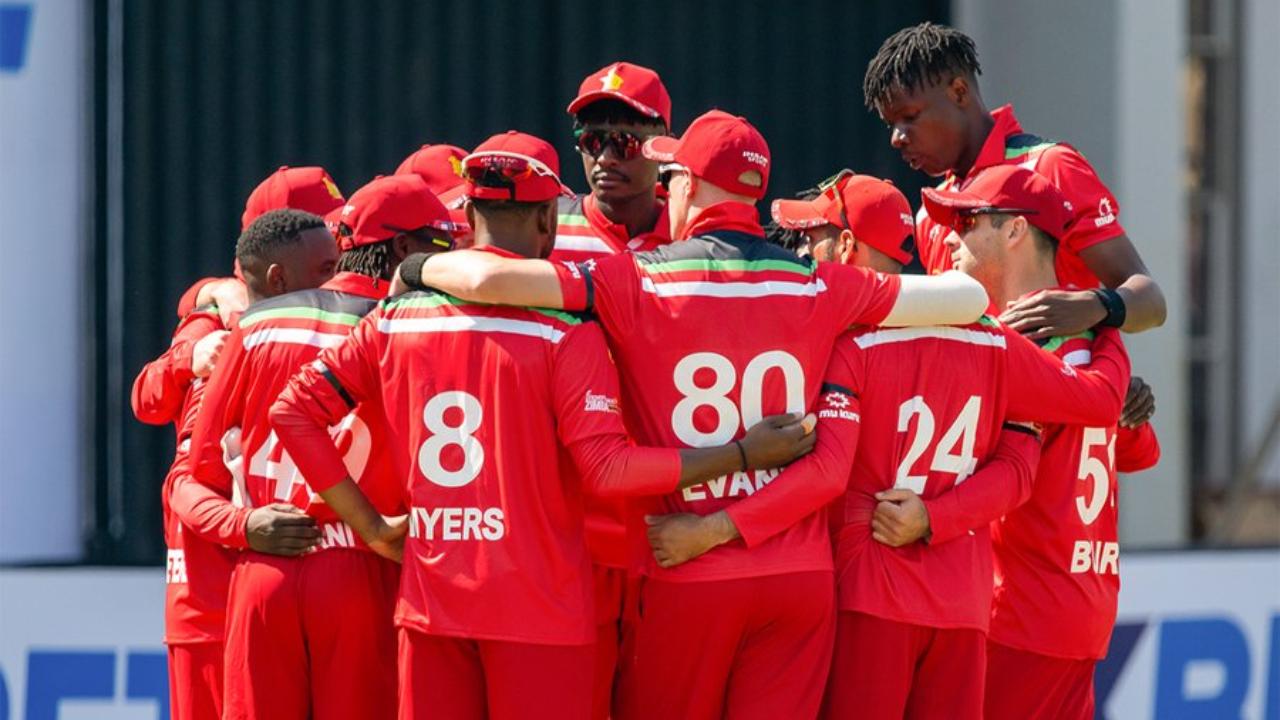 Zimbabwe's Blessing Muzarabani, Richard Ngarava, Newman Nyamhuri, Brad Evans, and Brian Bennett claimed one wicket each. Skipper Sikandar Raza went wicketless in the second T20I match against the visitors (Pic: X/@ZimCricketv)