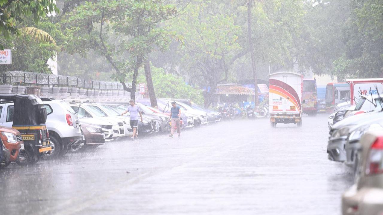 The season's first intense spell of rain transforms the streets of Mumbai and brings relief from the lingering summer heat
