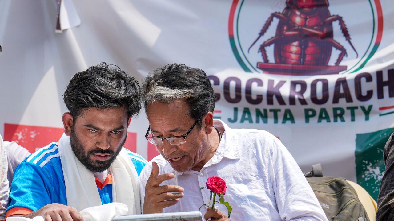 A protest led by CJP founder Abhijeet Dipke demands the resignation of Union Education Minister Dharmendra Pradhan over the alleged NEET-UG paper leak A protest led by CJP founder Abhijeet Dipke demands the resignation of Union Education Minister Dharmendra Pradhan over the alleged NEET-UG paper leak