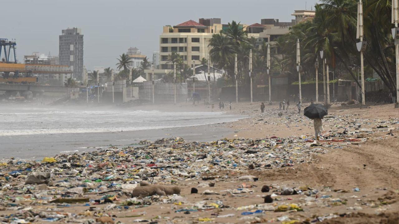 Along with the retreating waters came an unwelcome sight: plastic bottles, wrappers and other waste scattered across the shoreline Along with the retreating waters came an unwelcome sight: plastic bottles, wrappers and other waste scattered across the shoreline