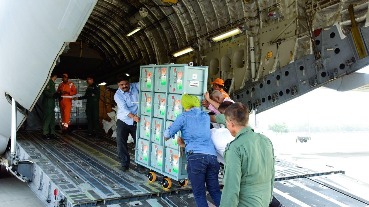 One of the aircraft is also carrying the BHISHM Cube under India's Aarogya Maitri Project, significantly strengthening the medical response on the ground