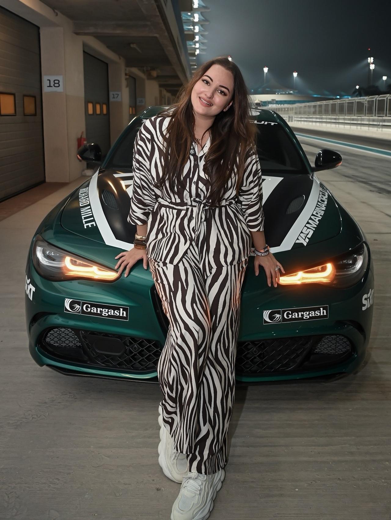 Adding a playful touch to her wardrobe, Sonakshi rocks a zebra-print co-ord set. Styled with chunky sneakers and minimal accessories. Adding a playful touch to her wardrobe, Sonakshi rocks a zebra-print co-ord set. Styled with chunky sneakers and minimal accessories.