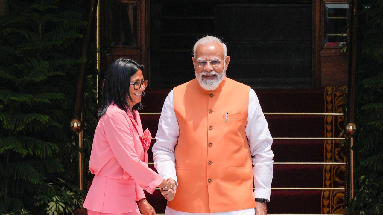 Rodriguez arrived in New Delhi on Wednesday for a five-day visit to India aimed at further deepening ties between the two nations