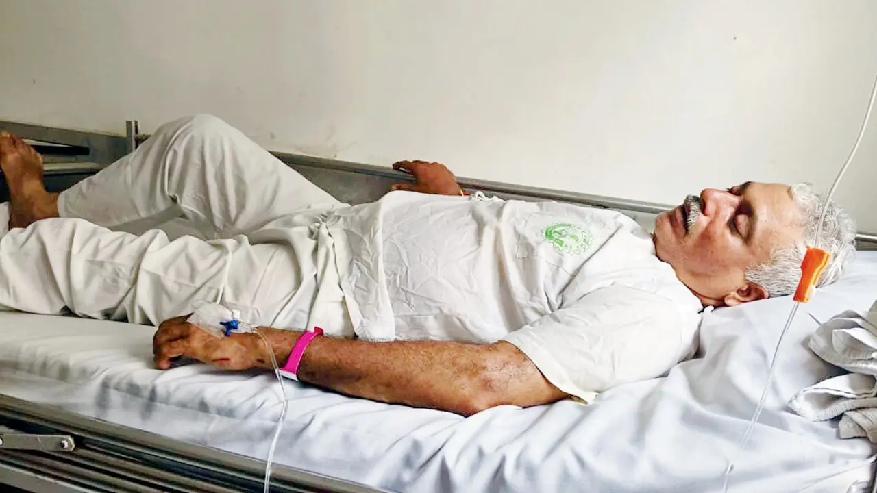 June 3 bail hearing for builder’s son accused of injuring two policemen at Marine Drive ASI Krishnakant Mishra, who sustained a fractured hip in the collision. PICS/BY SPECIAL ARRANGEMENT