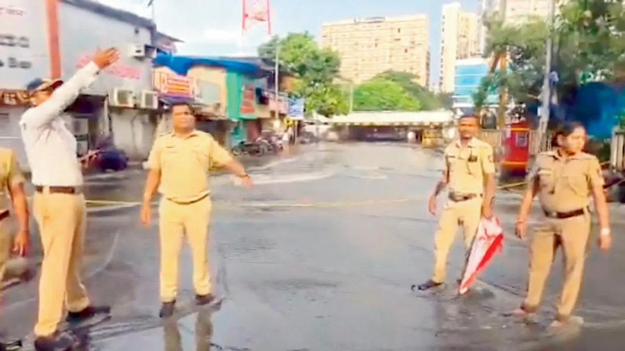 The Andheri subway was closed to traffic on Wednesday. Pic/x/@RebelVista31