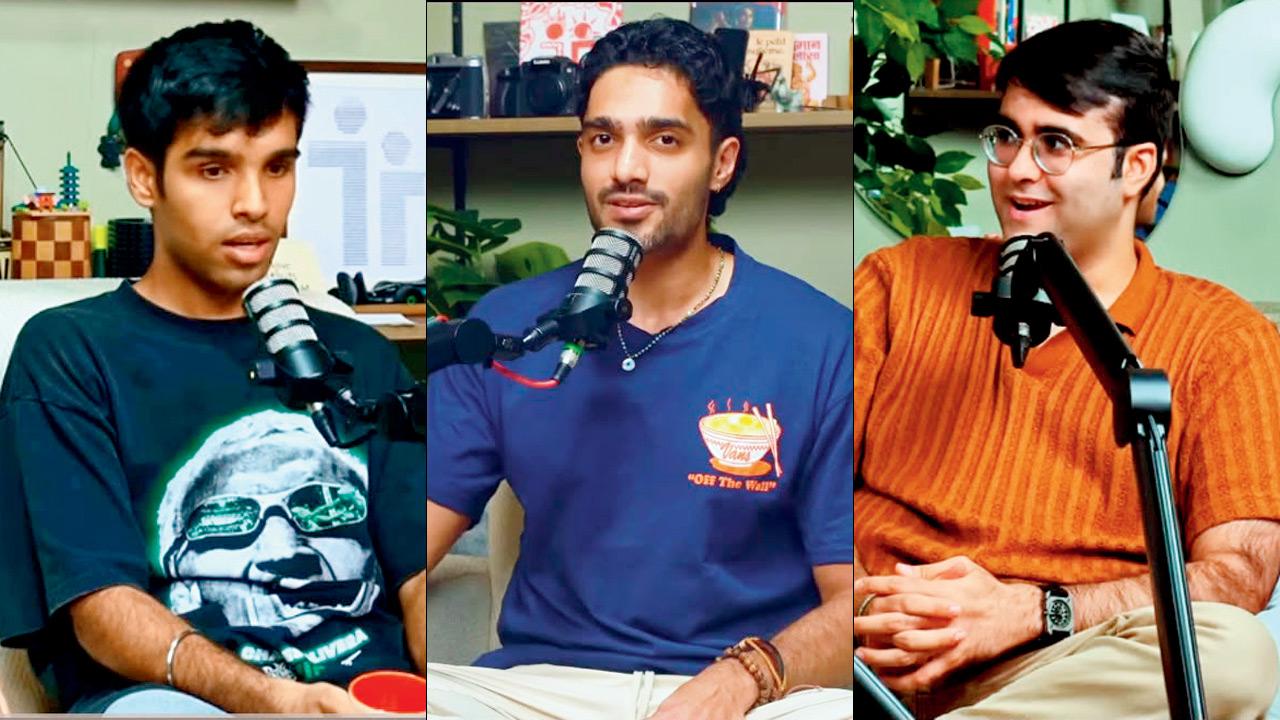 Keeping it real: Inside the life of a popular Mumbai content creator and how they juggle work with life (From left) Aryan Kataria, Aditya Lodha, and Aman Nathani in conversation.