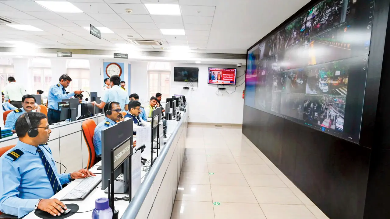 BMC control room personnel monitor the situation. Pic/By Special Arrangement