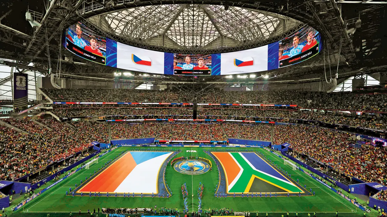 A general view of the closed-roof Atlanta Stadium before the South Africa vs  Czech Republic World Cup match on Thursday. PIC/AFP
