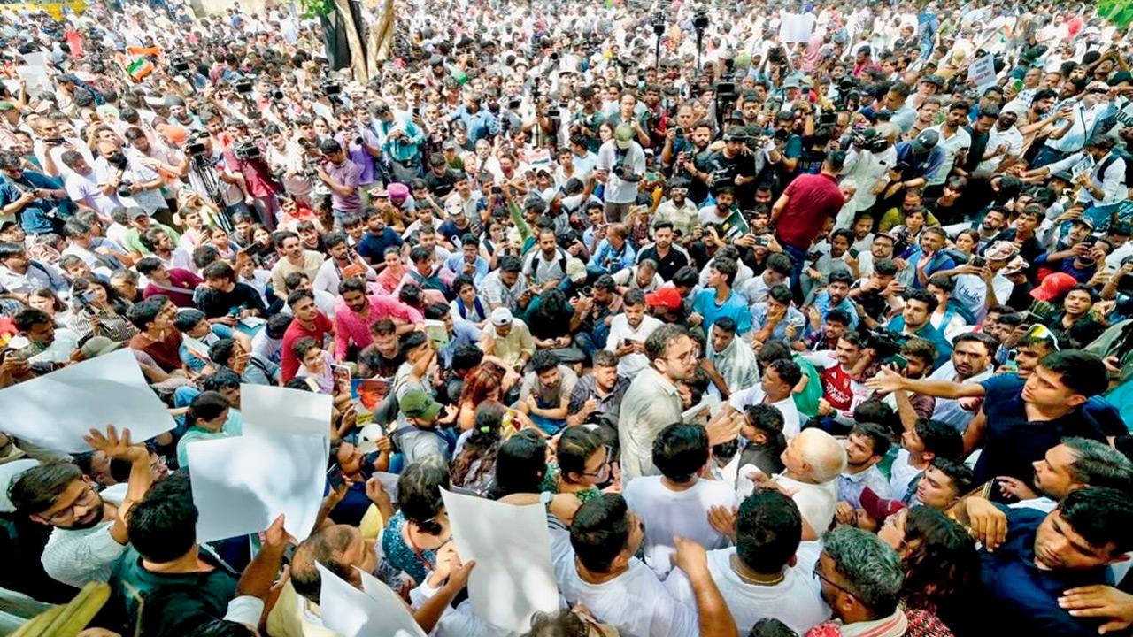 Can Cockroach Janta Party claim to stand for the voiceless? The June 6 protest held by the Cockroach Janta Party at Jantar Mantar in Delhi. PIC/INSTAGRAM@cockroachjantaparty