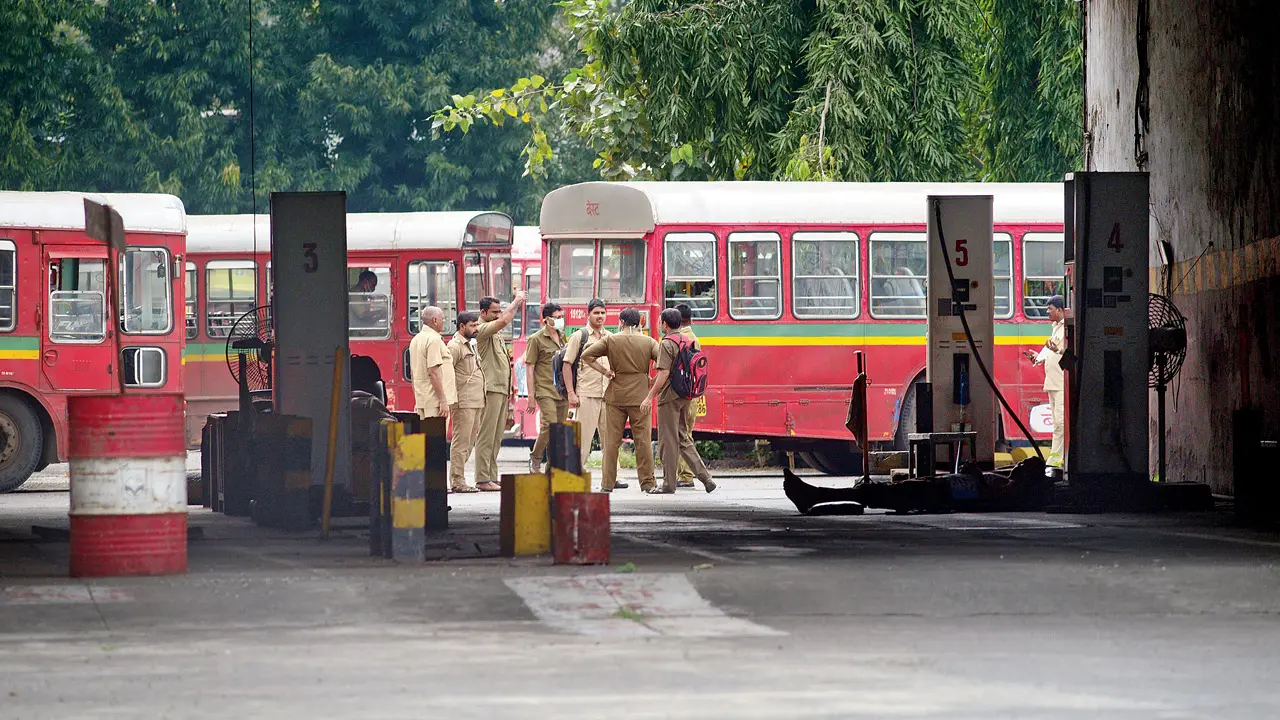 Dharavi bus depot. File Pic