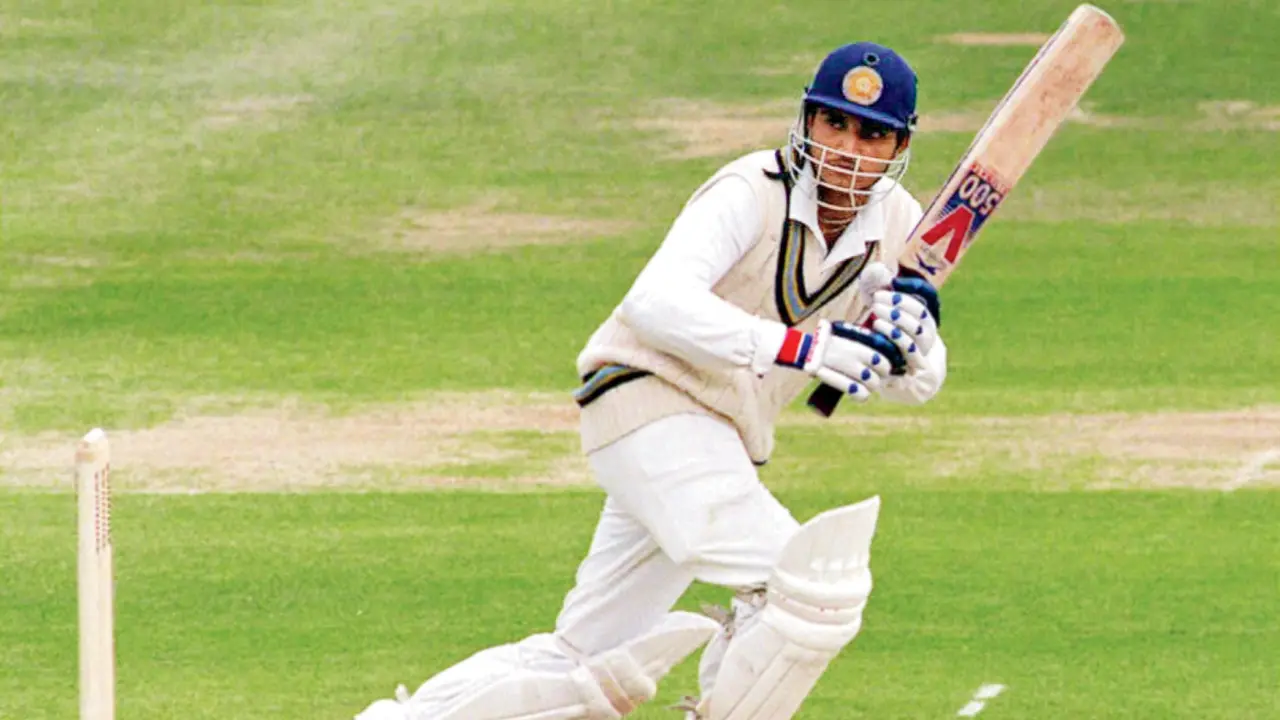 Sourav Ganguly on his way to a Test debut century against England in the June 20-24, 1996 Test at Lord’s. PIC/AFP