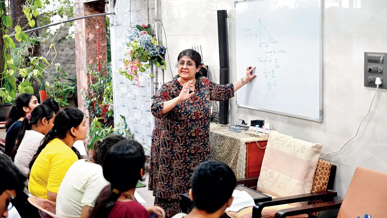 NEET, CUET controversies fuel anxiety among students and parents Rita Nambiar, a tutor for ICSE and CBSE students for 45 years, has witnessed a sharp rise in exam-related anxiety over the years. Pic/Atul Kamble