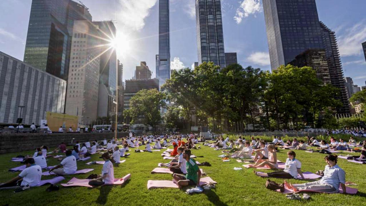 The celebration at the UN Headquarters forms part of a broader series of events being held across the United States ahead of the International Day of Yoga on June 21