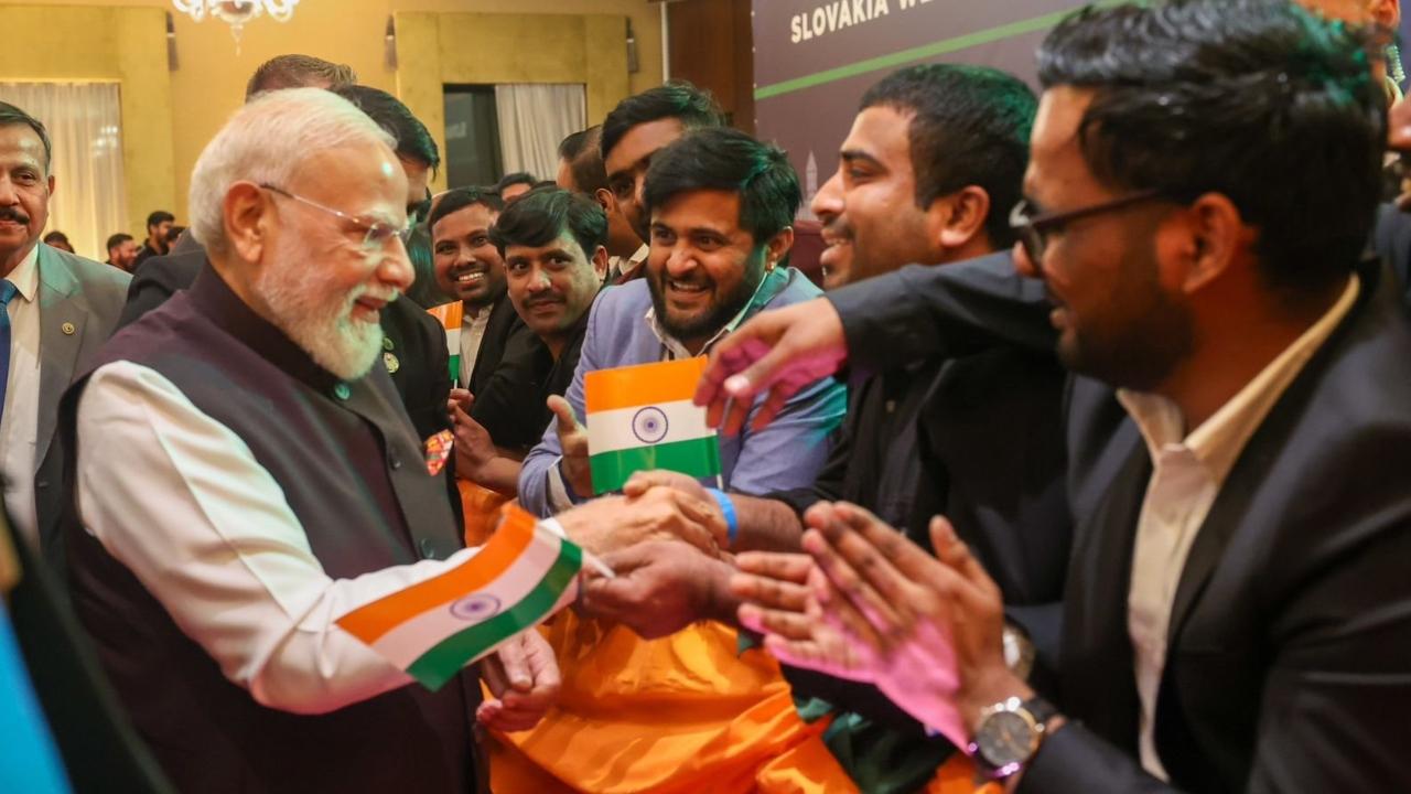 Prime Minister Modi arrived in the Slovak capital on Sunday evening on a three-day visit at the invitation of Slovak Prime Minister Robert Fico. Upon his arrival, he was welcomed by Slovak Foreign Minister Juraj Blanar and greeted with a series of cultural performances by local artists.
