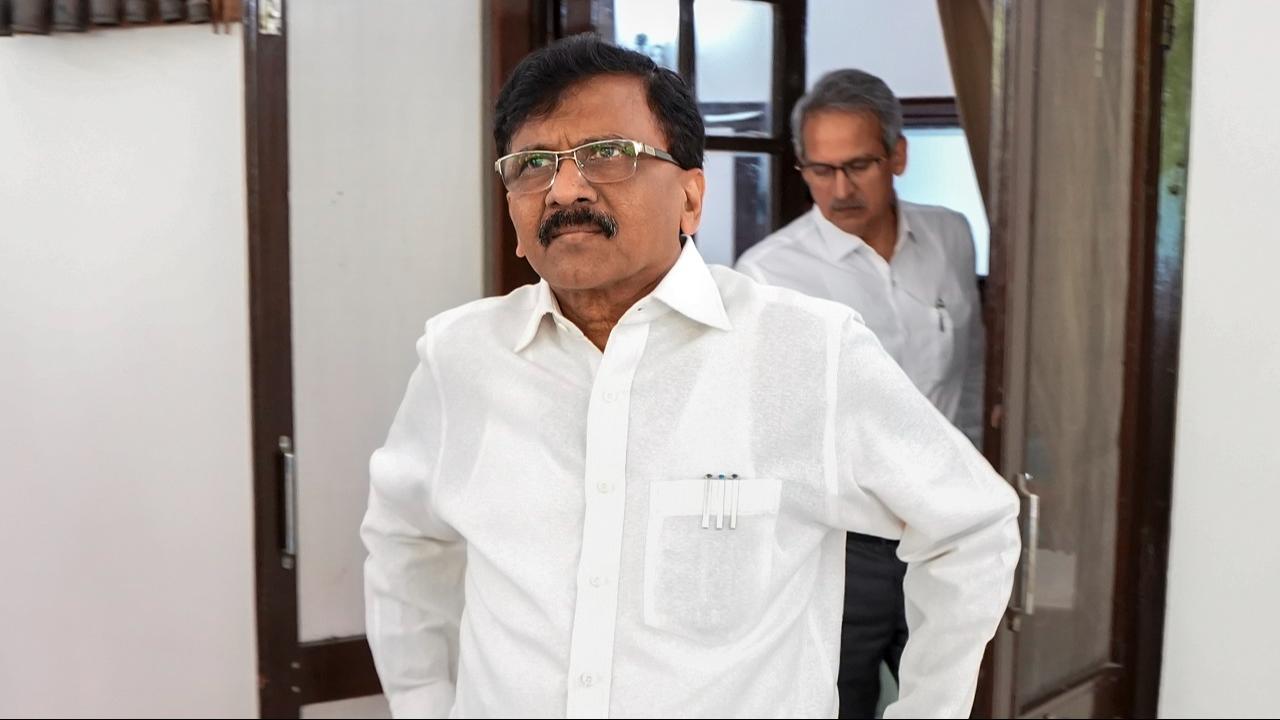Shiv Sena (UBT) Rajya Sabha MP Sanjay Raut. Pic/PTI