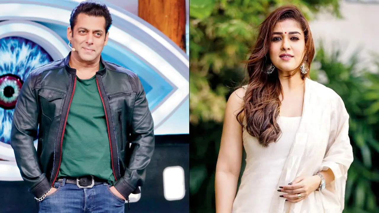 Salman Khan and Nayanthara. Pics/Instagram