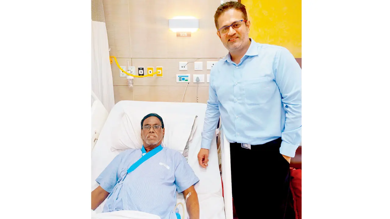 Vivek Prabhudas Torne and Dr Sony Mehta of SL Raheja Hospital (right). PICS/BY SPECIAL ARRANGEMENT