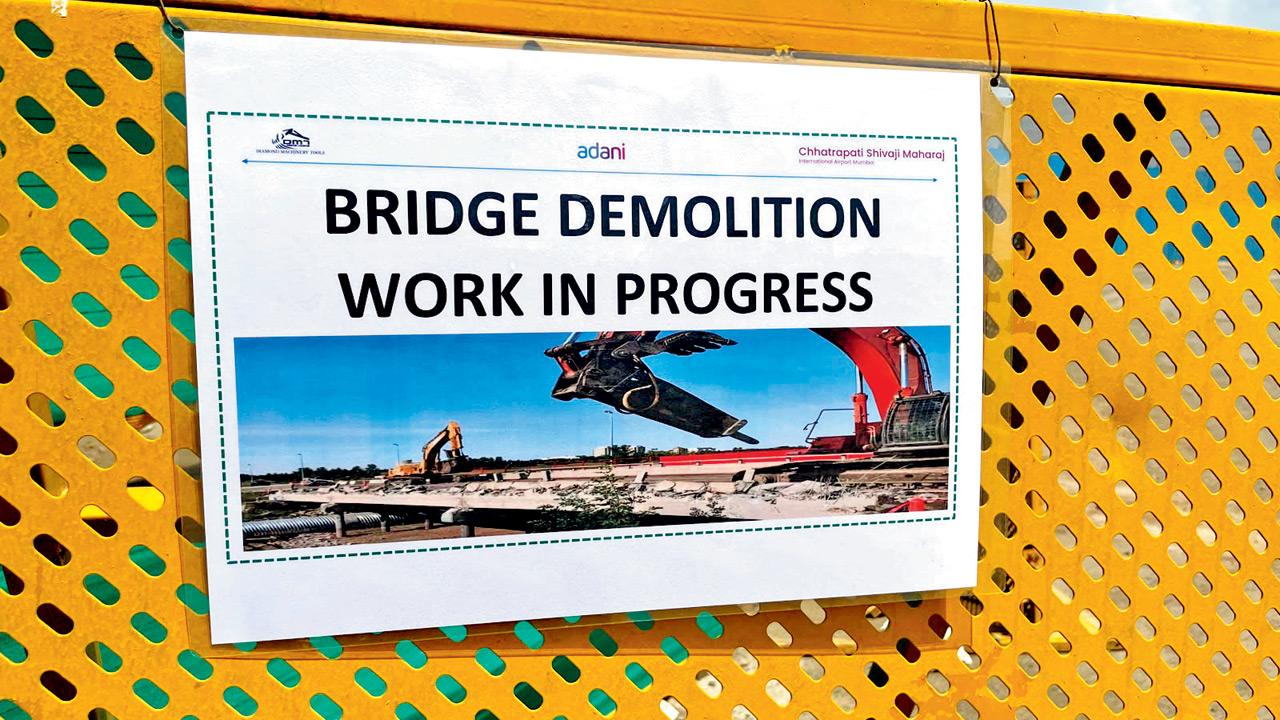 Mumbai airport's old Terminal 1-A almost gone as redevelopment gathers pace A public notice at Mumbai airport informing people about the ongoing demolition and redevelopment work at the old Terminal 1-A site