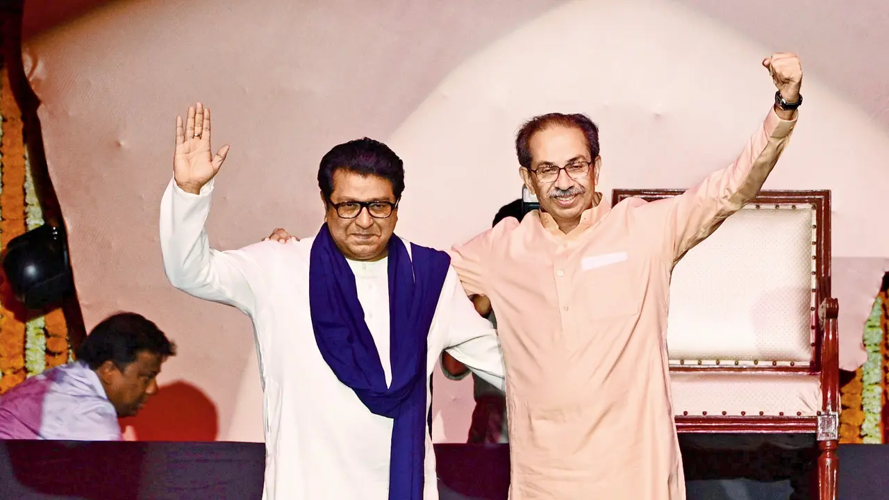 mid-day Opinion: Thackerays are losing grip in state (From left) Maharashtra Navnirman Sena chief Raj Thackeray and his cousin, Shiv Sena (UBT) President Uddhav Thackeray. FILE PIC/RANE ASHISH