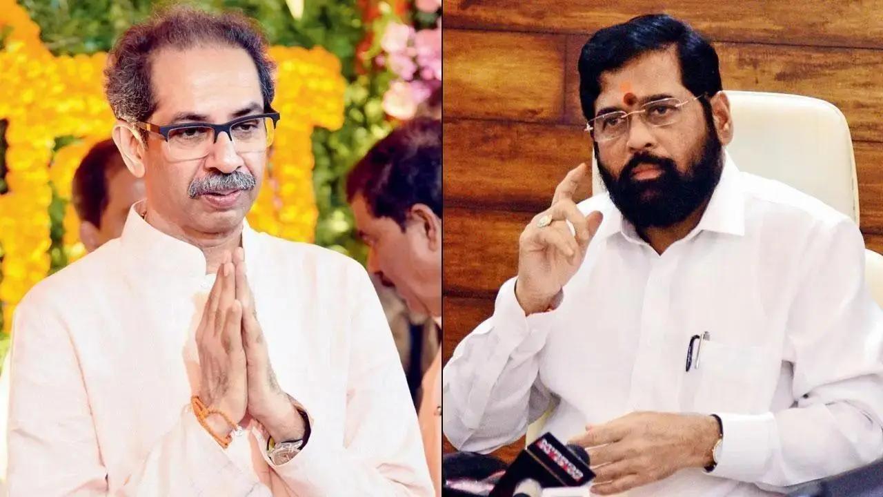 Uddhav Thackeray and Eknath Shinde. File Pic