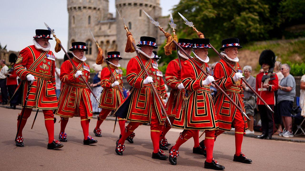 Yeomen of the Guard take part in the annual Order of the Garter service