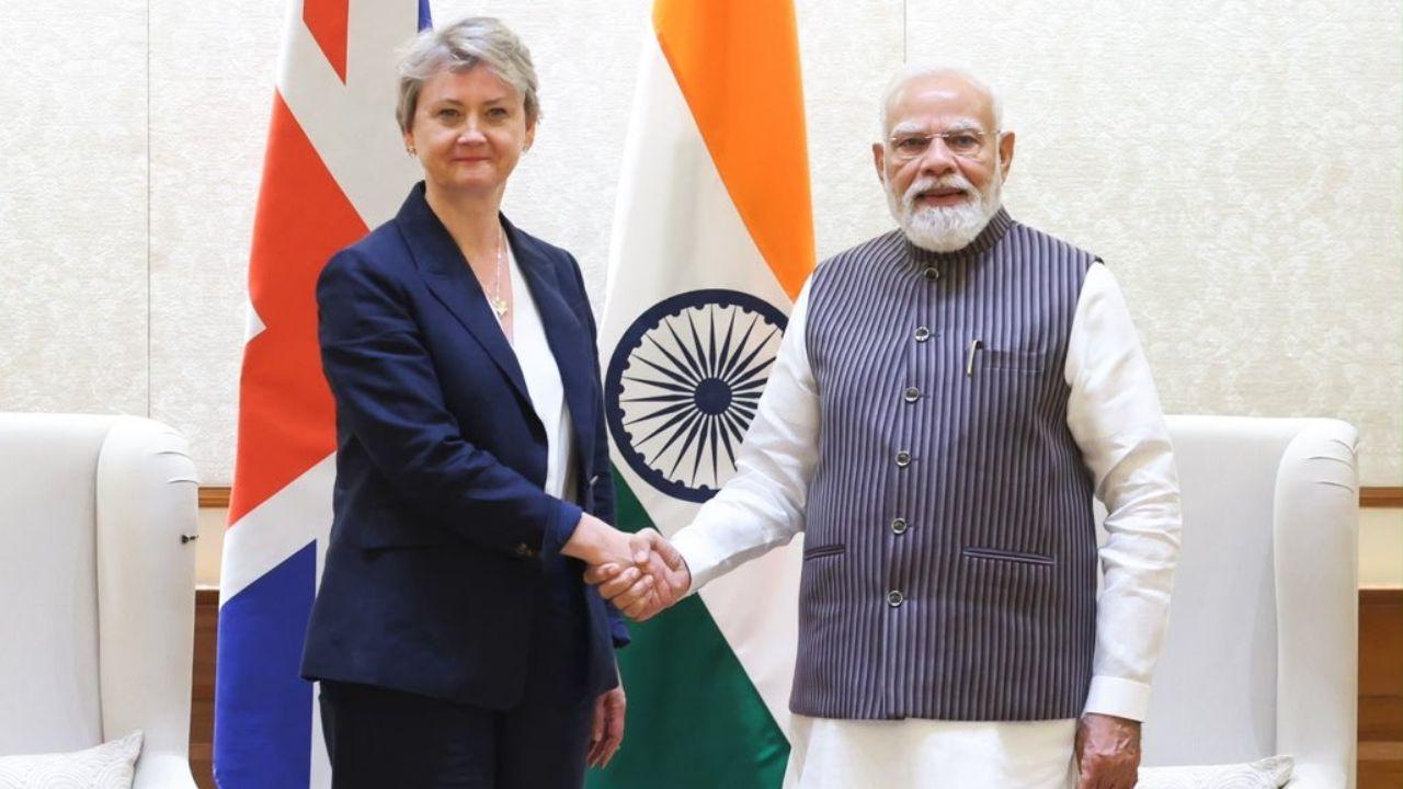 PM Modi on Thursday said that the partnership between India and the United Kingdom has unlocked "unprecedented" growth opportunities for both countries. "Pleased to meet UK Foreign Secretary Yvette Cooper. Appreciated the deepening of the India-UK partnership in recent times that has unlocked unprecedented growth opportunities for both our countries," PM Modi wrote on X after meeting the visiting UK minister