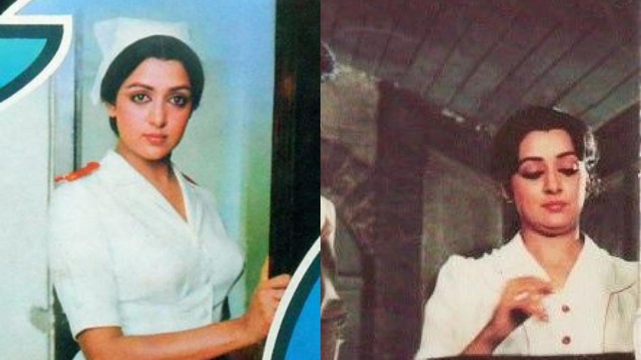 Hema Malini in Satte Pe Satta
Hema Malini truly lived her character of a beautiful nurse Indu in the film. Indu falls in love and marries Ravi (Amitabh Bachchan), who is the eldest of his seven brothers. Indu grooms and turns all the brothers into civilized beings. Hema Malini in Satte Pe Satta
Hema Malini truly lived her character of a beautiful nurse Indu in the film. Indu falls in love and marries Ravi (Amitabh Bachchan), who is the eldest of his seven brothers. Indu grooms and turns all the brothers into civilized beings.