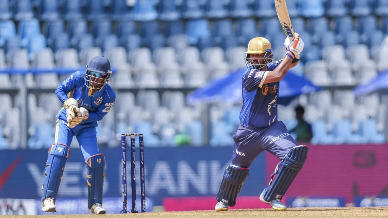 Ajinkya Rahane’s Panthers defeat Suryakumar Yadav's Knights in T20 Mumbai League Ajinkya Rahane (Pic: Mumbai T20 League)