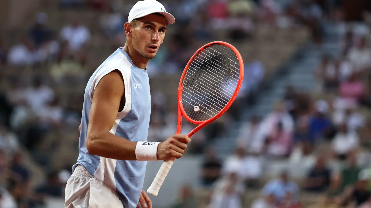 Matteo Arnaldi in action at the French Open (Pic: AFP) Matteo Arnaldi in action at the French Open (Pic: AFP)
