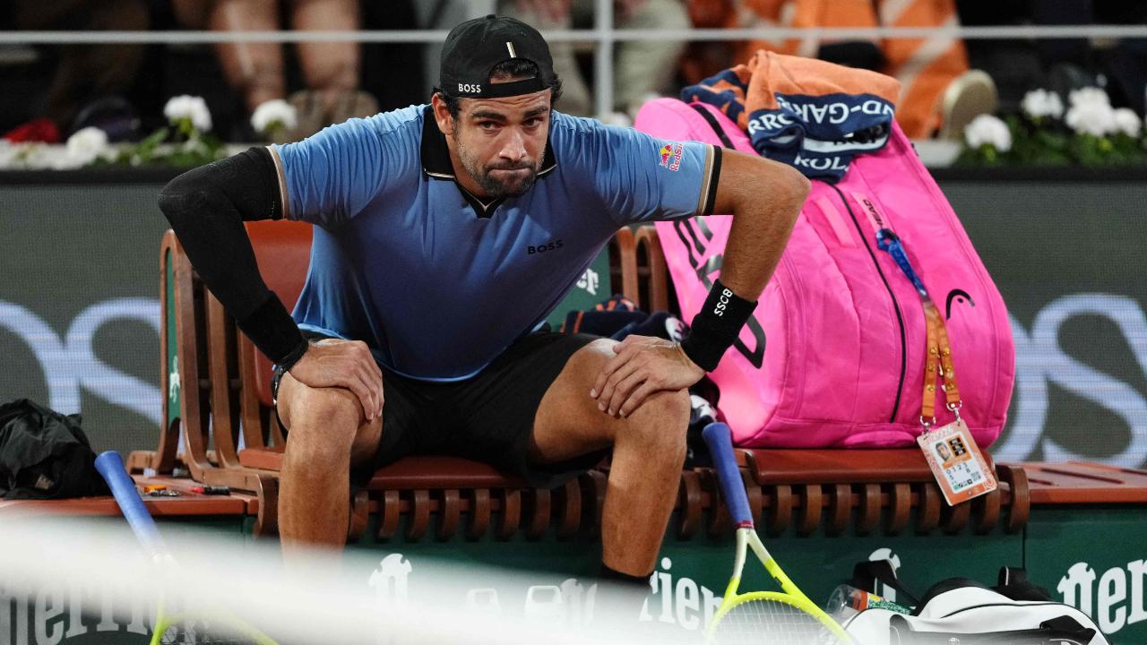Berrettini appeared to be in pain after three games in the second set, before retiring from the match after being advised by his team