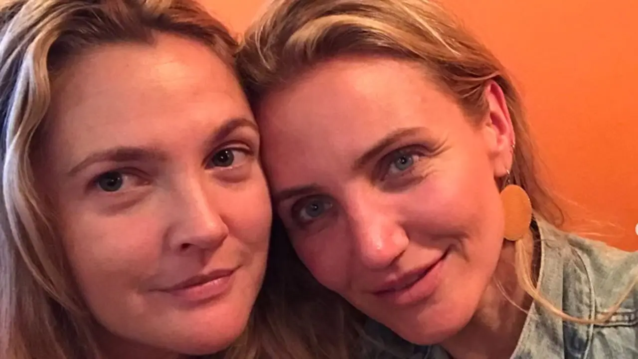 Drew Barrymore and Cameron Diaz. Pic/Drew's Instagram