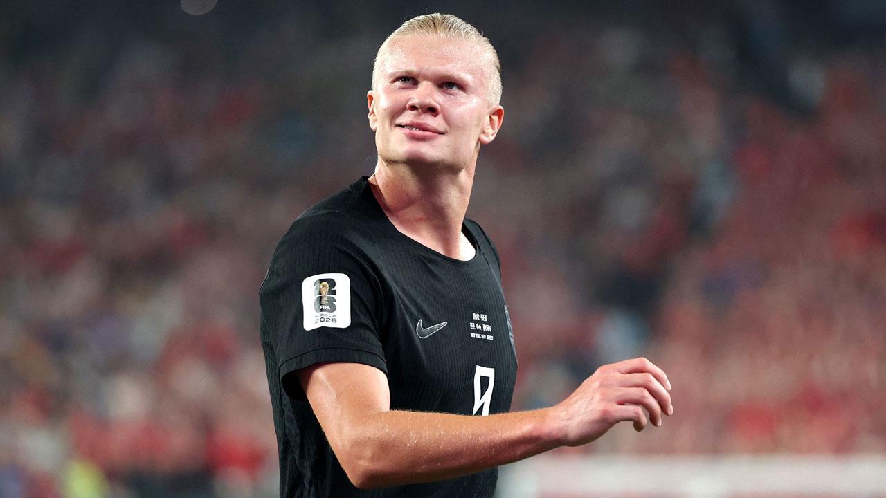Erling Haaland of Norway celebrates scoring his team's third goal during the FIFA World Cup 2026 Group I match between Norway and Senegal at New York New Jersey Stadium in East Rutherford, New Jersey. Pic/AFP