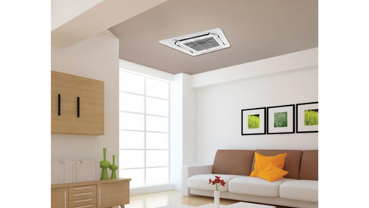 False ceiling and a large living room: Why a cassette AC is the right choice for Indian homes Cassette AC.