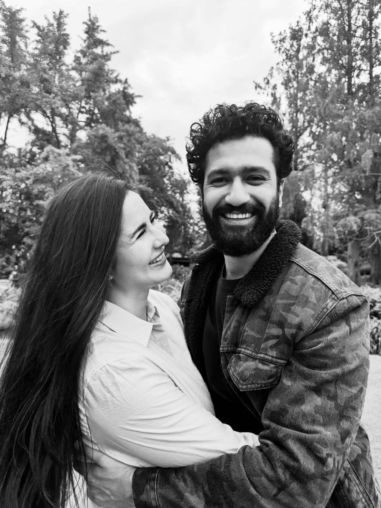 Vicky Kaushal and Katrina Kaif shared a warm hug in one of the pictures. The monochrome pictures where Katrina was seen lovingly looking at Vicky, while he smiled into the camera. Vicky Kaushal and Katrina Kaif shared a warm hug in one of the pictures. The monochrome pictures where Katrina was seen lovingly looking at Vicky, while he smiled into the camera.