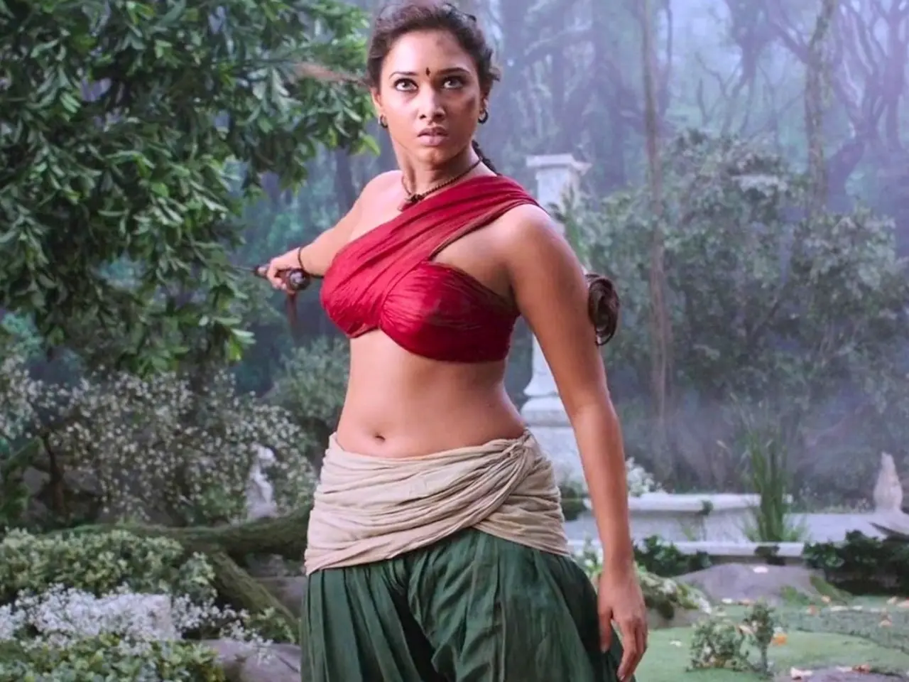 Baahubali: The Beginning
The film has a scene where Prabhas' character is seen stripping Tamannaah Bhatia's character, despite her resistence, in order to make her aware of her feminine side.