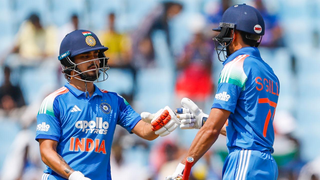 Gill-Kishan showcase stunning batting display; Team India reach 178 runs Ishan Kishan, Shubman Gill (Pic: X/@BCCI)
