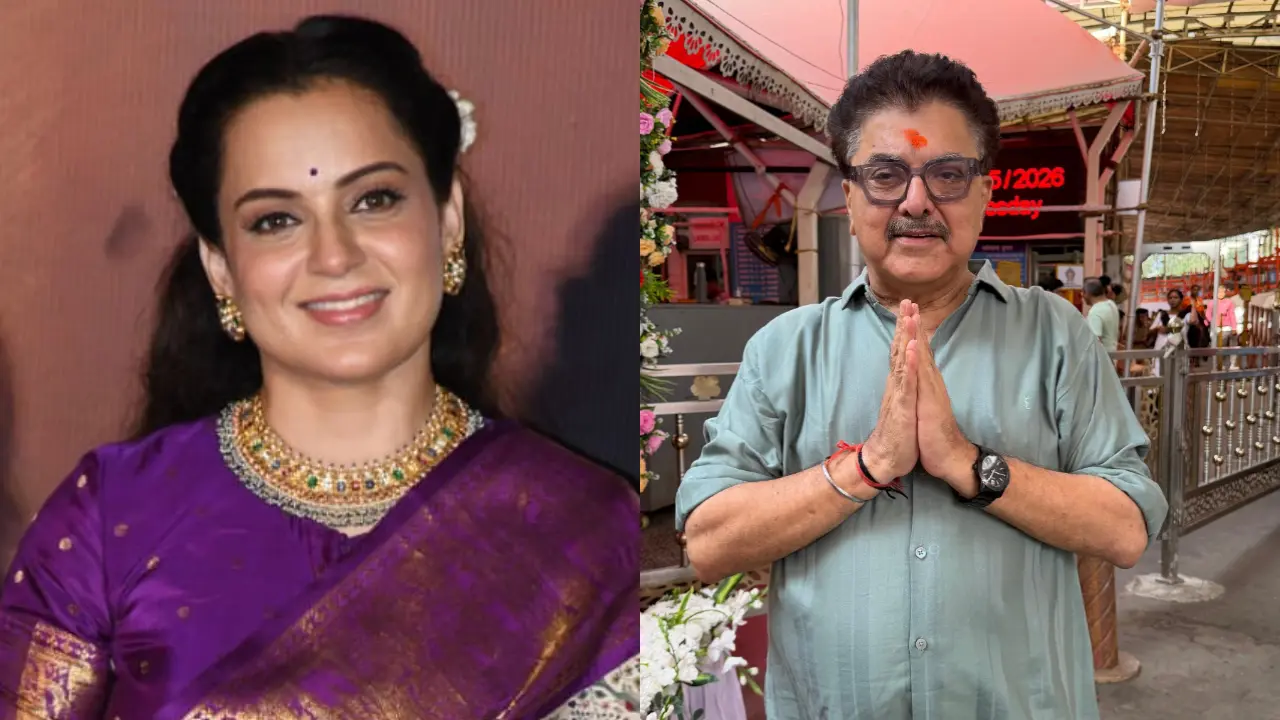 Kangana Ranaut and Ashoke Pandit. Pics via Yogen Shah and Instagram